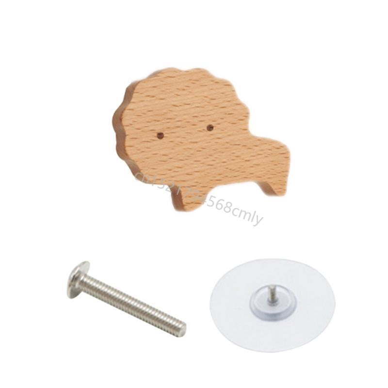 Furniture Knob with Fun Animal Wooden Drawer Handle Handle 6XDE