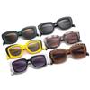 SHAUNA New Hip Hop Double Color Sunglasses Women Fashion Gradient Eyewear Shades UV400 Men Square Unique Sun Glasses