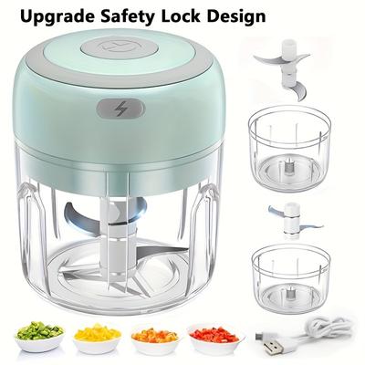 250ml Electric Mini Garlic Chopper USB Meat Grinder Garlic Masher Machine Sturdy Durable Crushed Ginger Vegetable Crusher Kitchenware