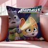 Cartoon TThe Creature Cases Cushion Cover Breathable Linen Pillowcase Summer Odorless EcoFriendly Invisible Zipper Washable