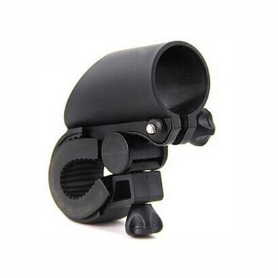 Soporte de lámpara de luz de bicicleta portátil, soporte de montaje con clip de abrazadera para linterna LED con agarre giratorio para bicicleta de ciclismo, accesorios