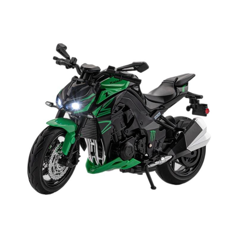 

1/12 Scale Kawasaki Z1000 Street Cars Motorcycle Die Casting Model Car Alloy Metal Autobike Shork Absorber Off Road Autocycle Toys Car зелёный