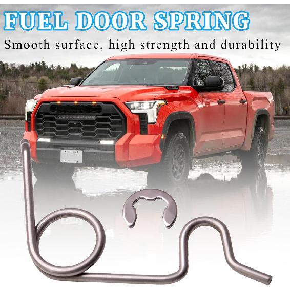 Fuel Door Pocket Spring Fit for 2007- Toyota Tundra 77305-0C050 77305-0C060 Automotive Replacement Fuel System Equipment Stainless Steel Gas Tank