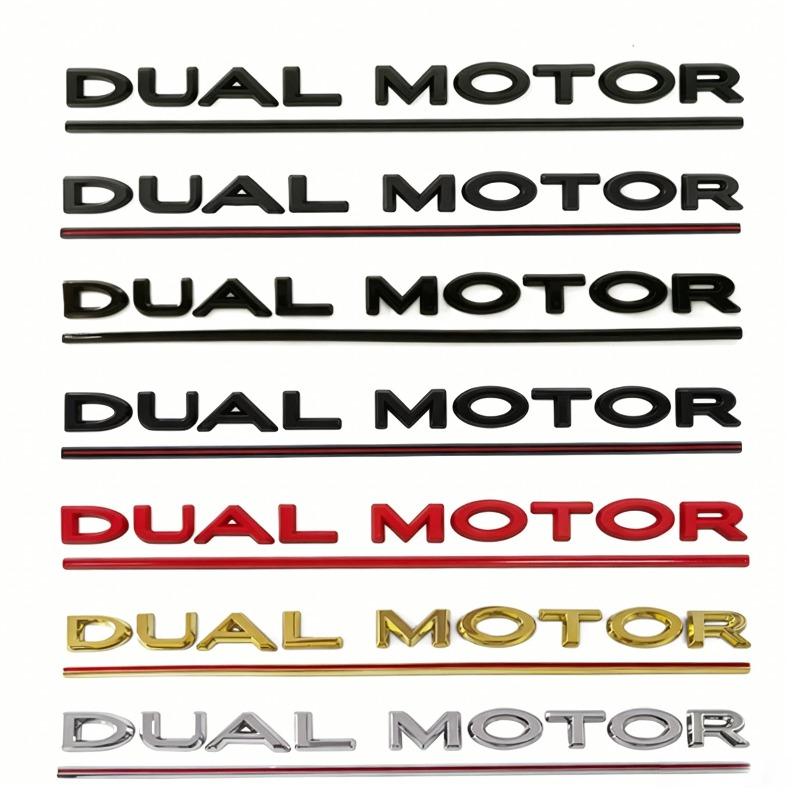 Applicable Model3 Modified Car Sticker Performance Dual Motor Tail Label DUAL MOTOR English Alphabet Car Logo