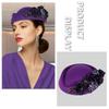 British Jeweled Style Embroidered Beret Hat For Women Adjustable Head Size Lightweight 11 Colors Available