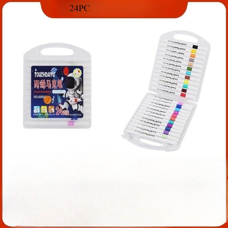 

1Pc 24 Colores Set Acrylic Paint Art Marker Pen Rock Painting for Kids Graffiti Stone Ceramic Glass Wood DIY Crafts Art Supplies