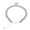 Chunky Heart Pendant Collar Necklace Thick Bold Ball Necklace for Party Anniversary Daily Wear Silver