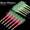 18pcs Eel Sabiki Luminous Cluster Lures Artificial Silicone Fishing Lure Set  Nightlight
