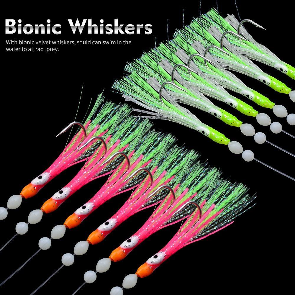 

18pcs Eel Sabiki Luminous Cluster Lures Artificial Silicone Fishing Lure Set Bass Fishing Style 4