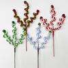 New Christmas Bell Insert Red White Green Twisted Bar Candy Flower Branch Xmas Festival Home DIY Decoration