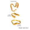 Minimalist Geometric Stainless Steel Ring for Women Wavy Water Drop Rings Gold Plated Daily Jewelry Gift