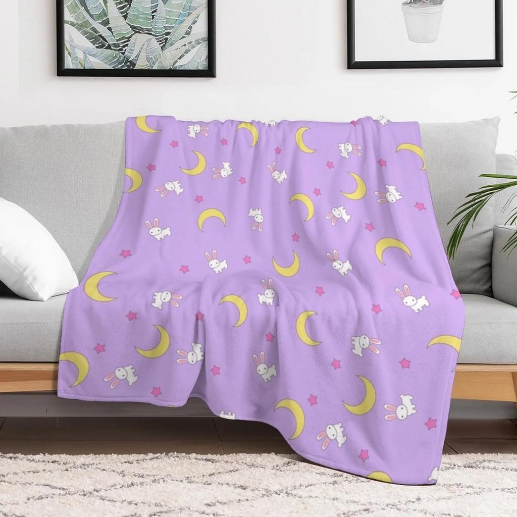 Usagi Throw Blanket Multi Use Warm Blanket for Living Room Bedroom