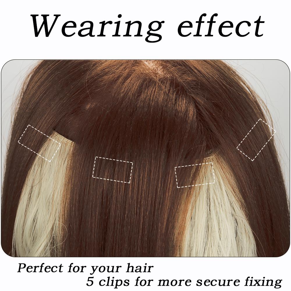 XINRAN Synthetic Long Big Wave Curly Clips In Hair Extensions 5 Clips Hair Pieces For Women Easy To Wear