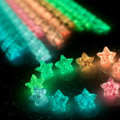 210 arkuszy Luminous Origami Stars Paper 10 kolorów pasków gwiazda na szczęście Decor składany papier typu kraft papier DIY artykuły do ​​rękodzieła artystycznego