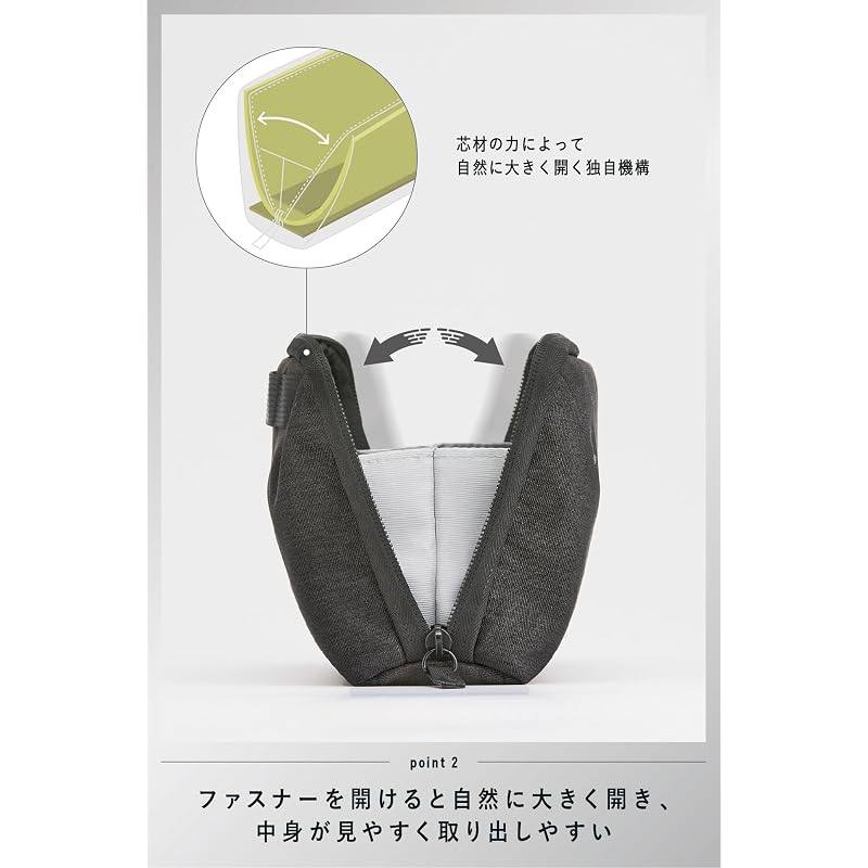 KOKUYO Gadget Pouch BIZRACK M Size Black AMBG-BR200D