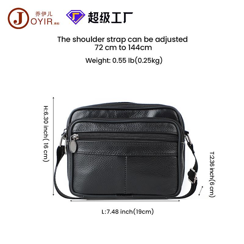 Genuine Leather Men's Bag Men's Shoulder Bag Classic Casual Shoulder Bag Men's Top Layer Cowhide Men's Crossbody Bag