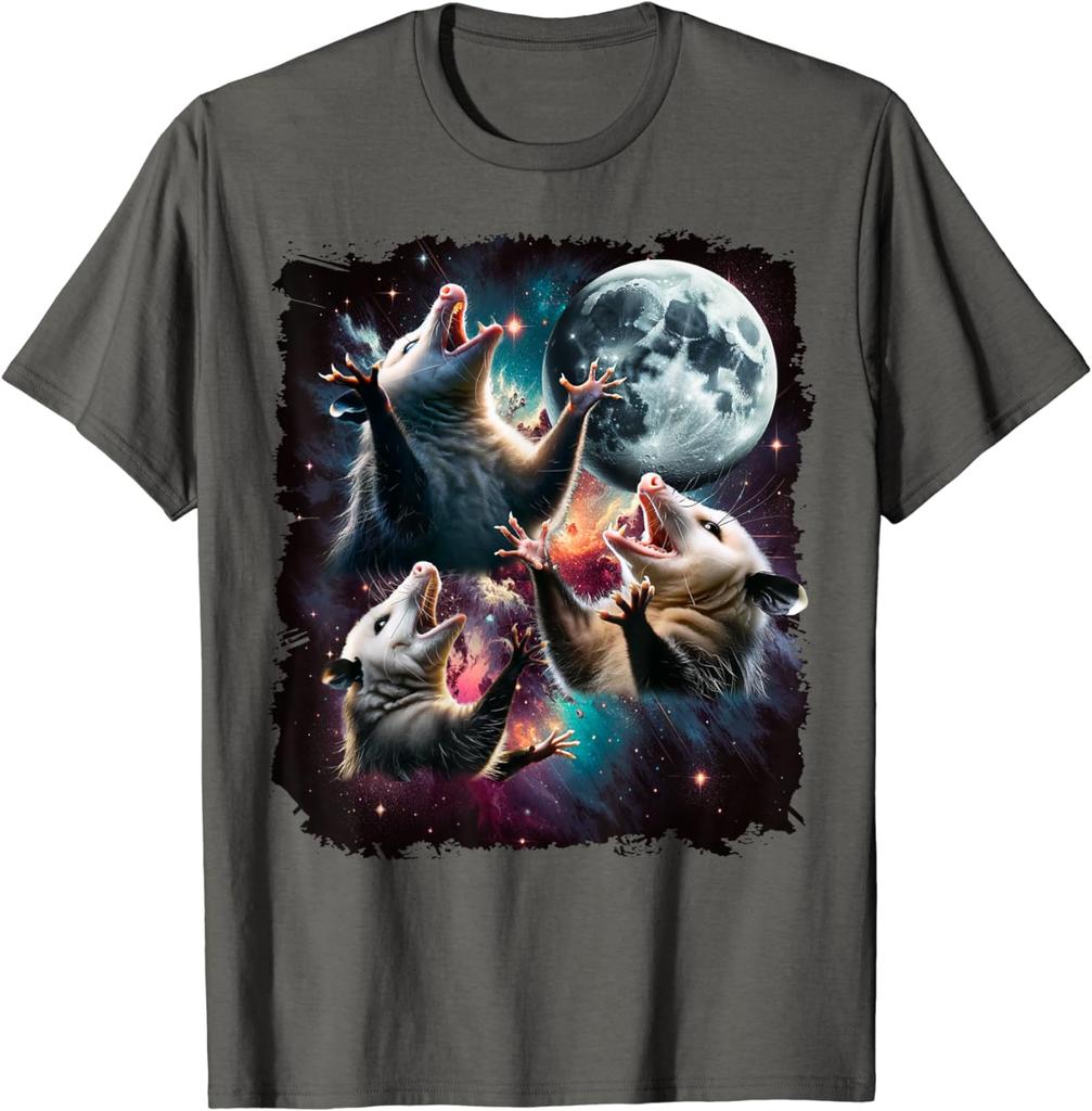 Drei Opossum Mond 3 Opossum Mond Lustig Seltsam Verflucht Meme T-Shirt