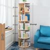 360° Rotating Children's Bookshelf: Floor-Standing, Desktop Pine Wood Storage Rack
