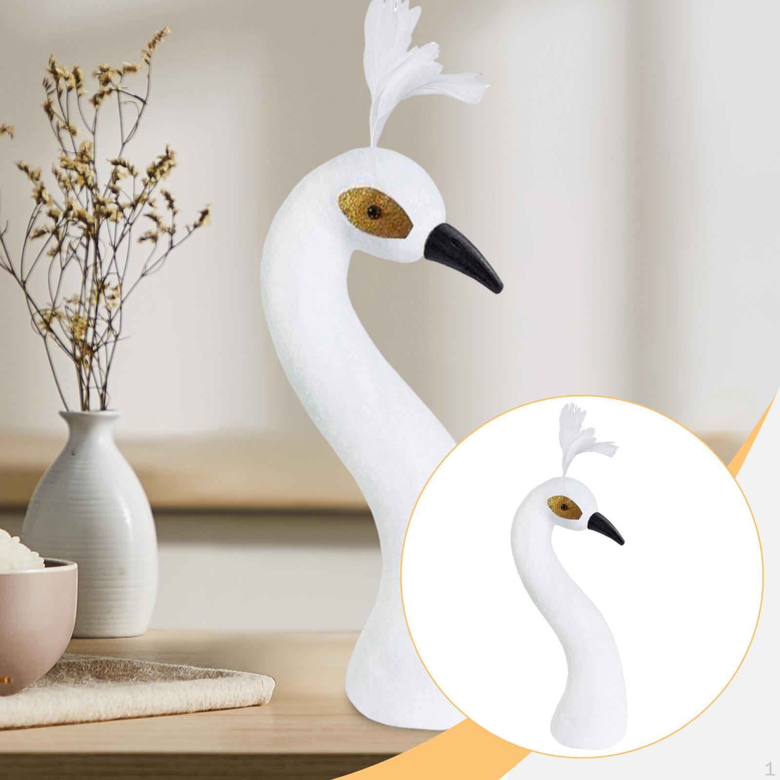 

Декоративная голова манекена павлина для демонстрации цветов, акцент для стола белый