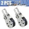 2pcs 25mm Pulley Single Wheel Marine Hardware Durable Lifting Rope Pulley  Kayak Boat Accessories