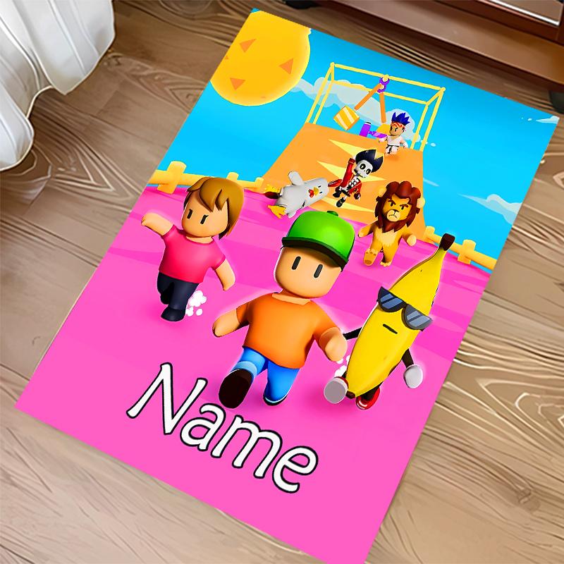 Custom personalization Stumble Guys Print Area Rug - Soft, Washable Non-Slip Indoor Mat,Living Room,Home&Office Decorative Rug