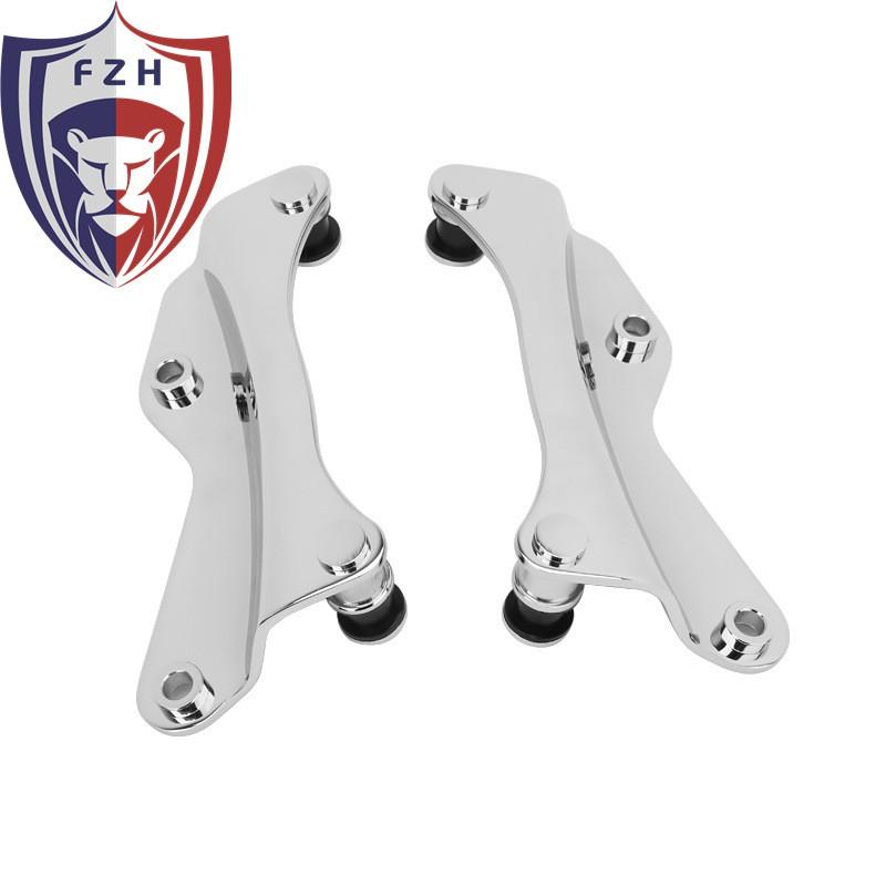 Quick-Release Backrest Mount Bracket Harley-Davidson Touring Models Chrome Black