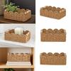 Wooden Handles Storage Basket Scalloped Edge Decor Basket Paper Rope Basket  Home Decor