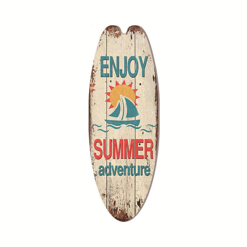 Hawaiian Surfboard Pendant Beach Wall Decoration Sign