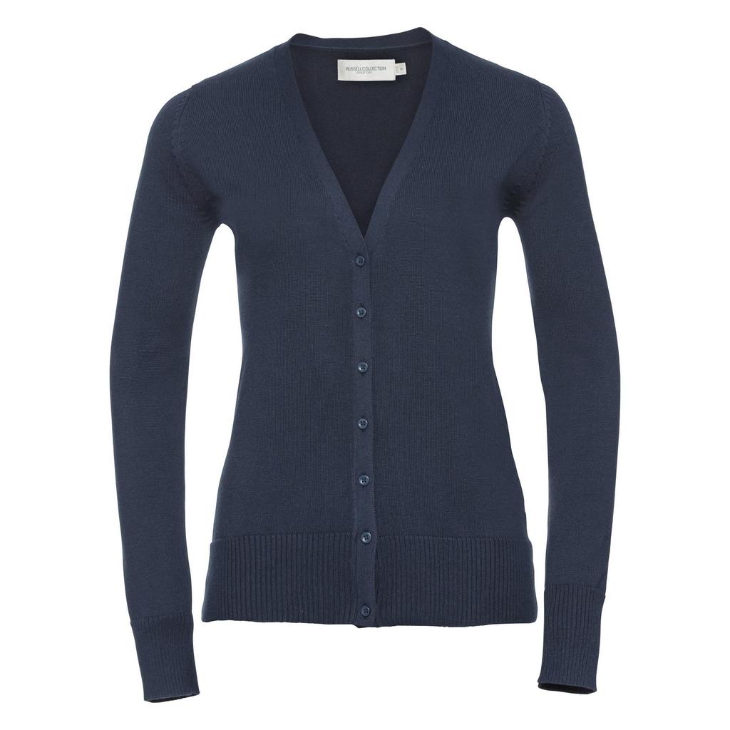 Russell Collection Ladies/Womens V-neck Knitted Cardigan