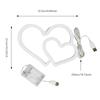 Double Love Neon Signs with Base, LED Atmosphere Light, Wall Lamp, for Birthday, Party, E-sports, Camping, Summer, Home Decor