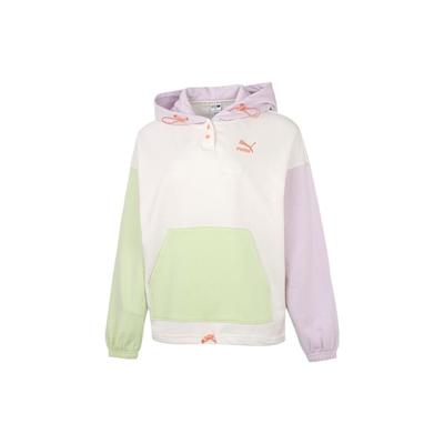 Color Block Running Training Casual Hoodie Jacket Women Tops White 535180-99