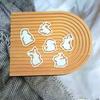 Mid-Autumn Festival Embossed Rabbit Gift Tags