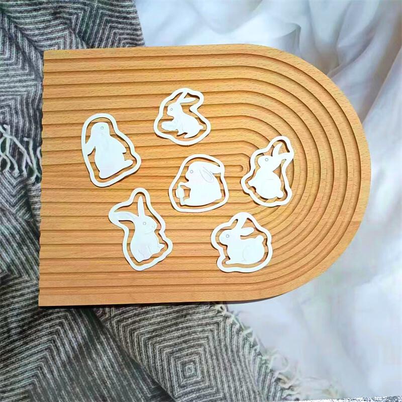 

Mid-Autumn Festival Embossed Rabbit Gift Tags