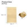 uxcell 50 Pieces Kraft Stand Up Pouch Sealable Paper Bag Foil Resealable Seal Pouch Package Zipper Bag Food Storage Sample Package Yellow 7x11.8"