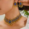 Vintage Dubai Indian Tassel Beads Pendant Jewelry Sets for Women Colorful Crystal Necklace Earrings African Jewelry Set