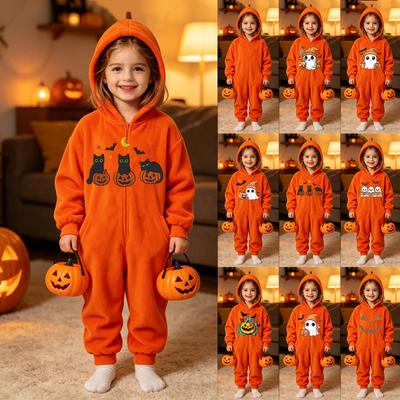 Kinder Halloween bedruckter Flanell-Overall Hausanzug