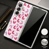 INS Heart Sticker Collage Case For Samsung Z Fold 8 Ultra 7 6 5 Luxury Plating Leather Skin Hard Phone Cover For Galaxy Z Fold8 Fold7 Fold6
