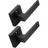 2025 Latest Model Matte Black Half Dummy Levers, Square Non-Turning Door Knobs