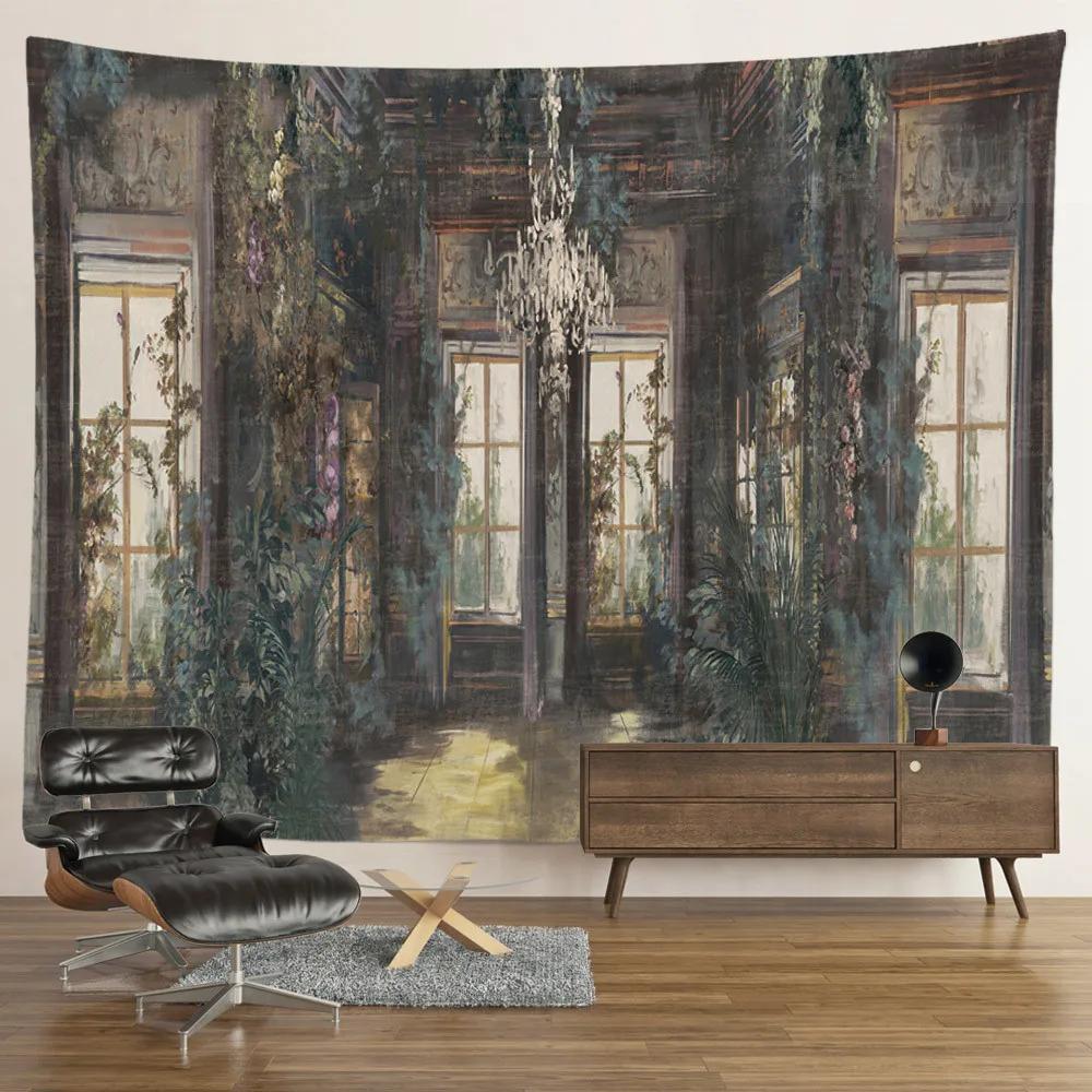 

Forest Tree Plant Tapestry Vintage Tropical Plant Theme Wall Hanging Room Decor Aesthetic Tapestry Home Dorm Bedroom Decoration 74x94cm(29x37in)