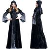 Womens Wicked Queen Gothic Witch Sorceress Adult Halloween Fancy Costume Dress