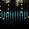12Pcs Snow Beads Star Drop Ornaments Acrylic Xmas Tree Embellishment  for Christmas