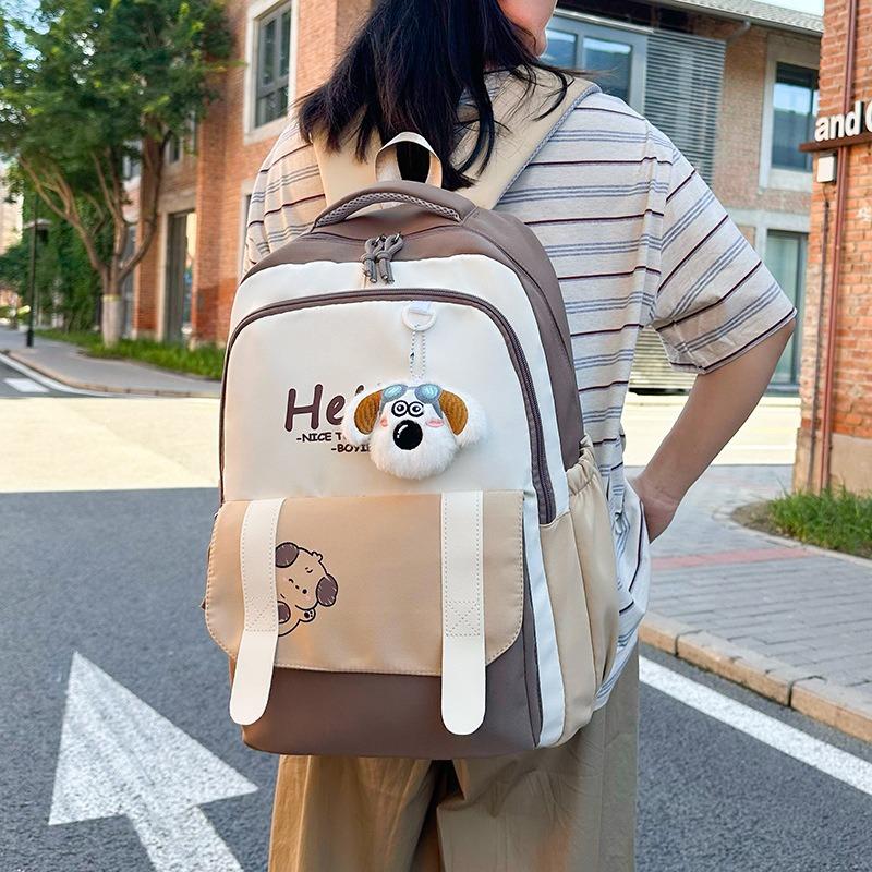 New high-value college style fresh and sweet backpack junior high school students lightweight large-capacity backpack