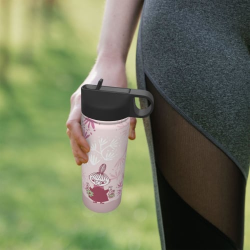Moomin Vacuum Insulated Portable Mug, 500ml-600ml Stainless Steel Water Bottle for Car Use, Direct Drinking, Keeps Hot or Cold, Coffee Cup with Lid, P