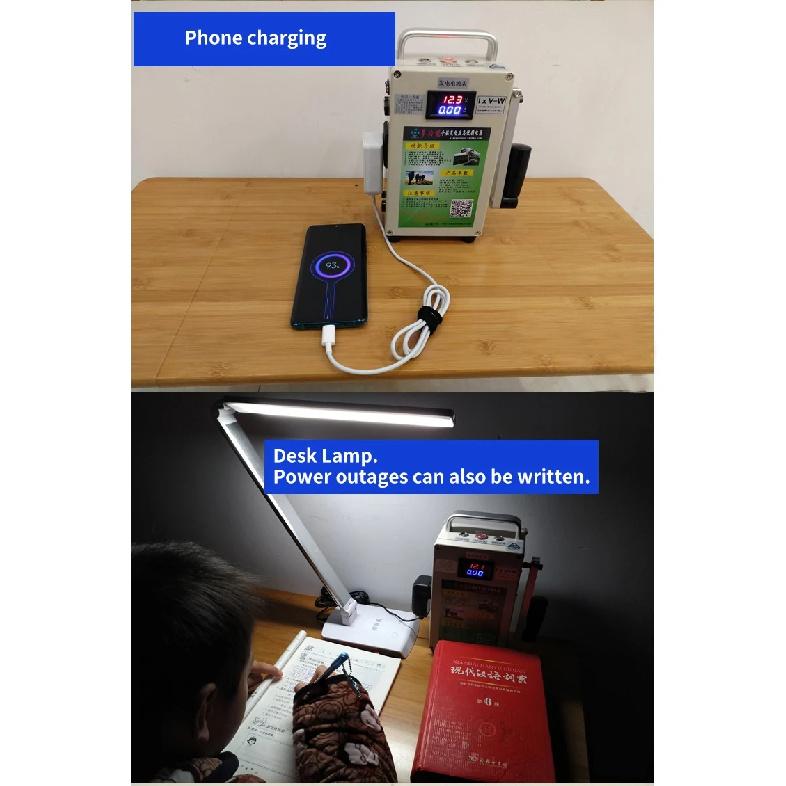 Hand Crank Generator DC12V Lighting USB Mobile Phone Charging Treasure High Power 220V Large Capacity Outdoor Manual Generator