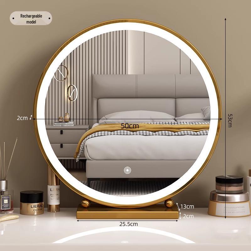 Smart Vanity Makeup Mirror with Lights for Bedroom and Desktop