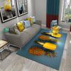 3D Lustiger Ananas Teppich Frisches Obst Muster Teppiche Wohnzimmer Teppich Kinderzimmer Bodenmatte Teppich Fenster Bettseite Heimdekor