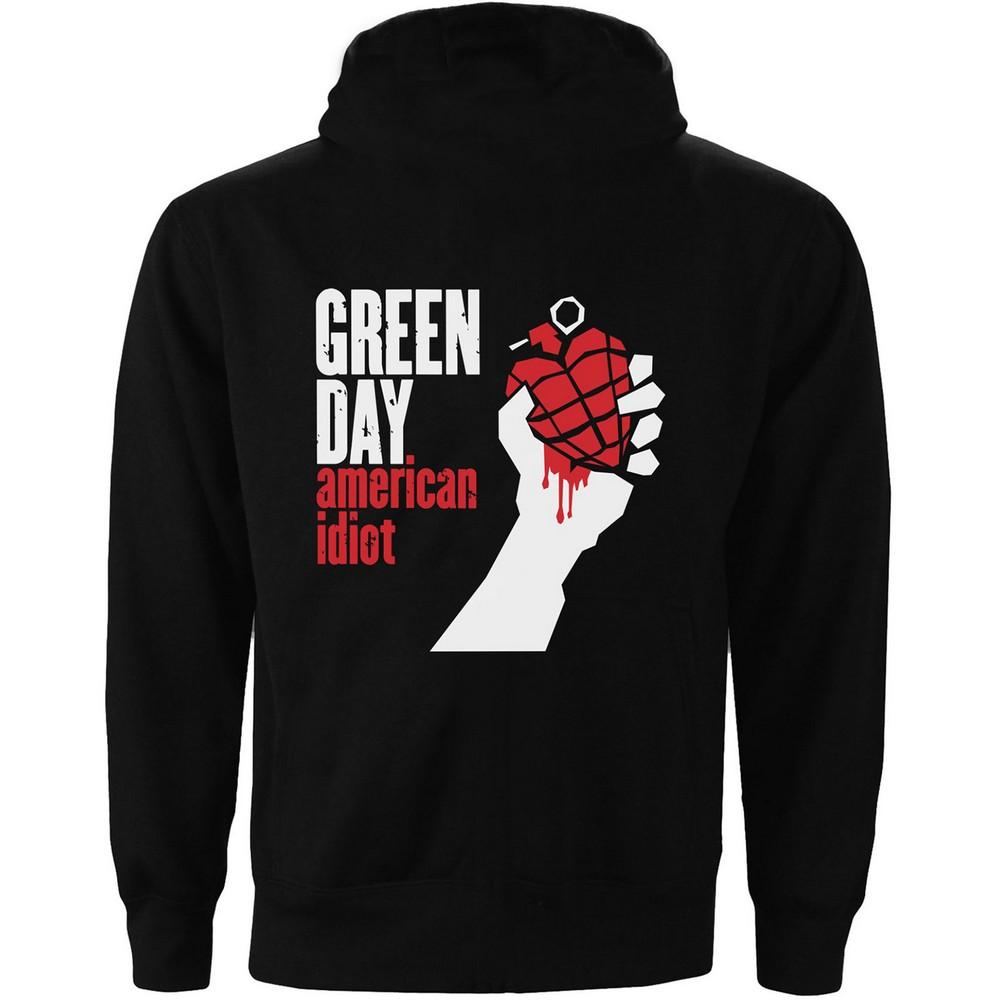Green Day Womens/Ladies American Idiot Back Print Full Zip Hoodie