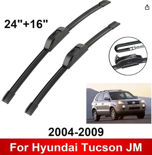 

For Hyundai Tucson JM2004-2009 Wipers 24 + 16 U Wipers Hyundai Tucson JM2004-2009 24 inch + 16 inch
