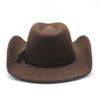 Traditional Wool Felt Gentleman Hat With Wide Brim For Winter Casual Wear