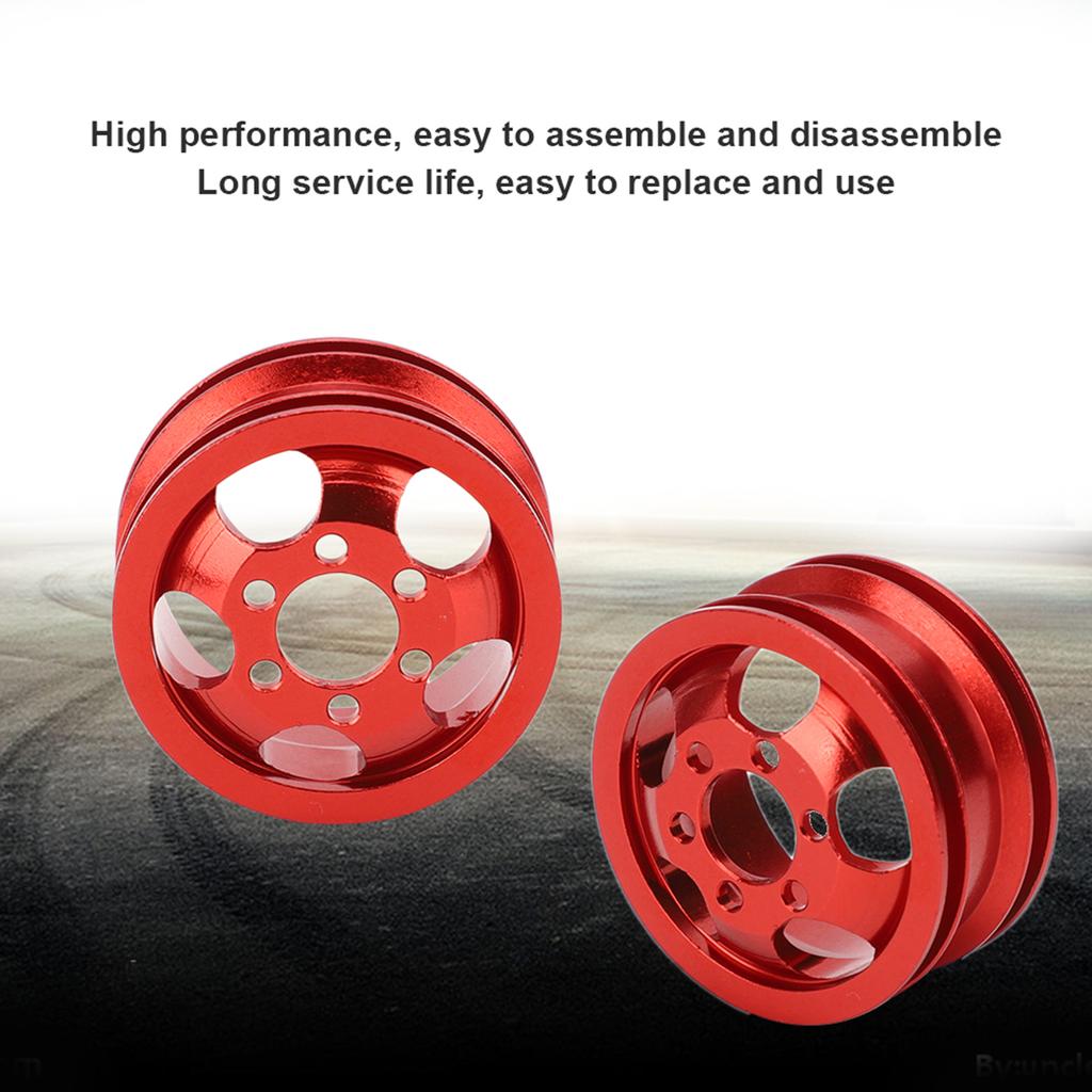 4Pcs RC Remote Control Car Wheel Hub with Short Adapter Parts Fit for WPL 1 16Red